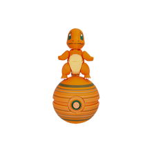 Load image into Gallery viewer, Bewegliche Glumanda Charmander Pokemon Figur mit Pokeball