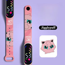 Load image into Gallery viewer, Bunte Pokemon LED Kinder Armbanduhren mit Farbdisplay