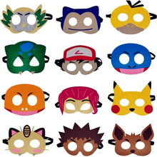 Load image into Gallery viewer, 12er Set Pokemon Masken für Feier, Geburtstag, Party, Fasching, Kostüme etc.