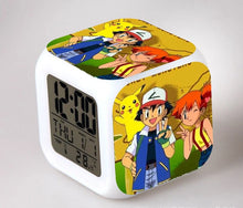 Load image into Gallery viewer, Pokemon Anime Wecker mit LED und Alarm Funktion in vielen Motiven