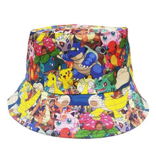Lade das Bild in den Galerie-Viewer, Sommerlicher Fischer Hut und Sonnenschutz mit Pokemon Motiven für Kinder kaufen
