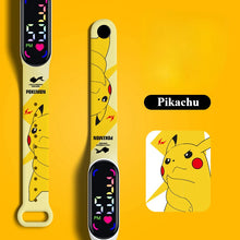 Load image into Gallery viewer, Bunte Pokemon LED Kinder Armbanduhren mit Farbdisplay