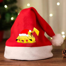 Load image into Gallery viewer, Weihnachtsmanmütze mit Pikachu oder Pokemon Motiv