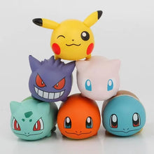 Load image into Gallery viewer, 6er Set Pokemon Figuren mit Pikachu, Gengar, Mew, Bisasan, Schiggy und Glumanda