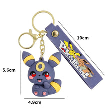 Load image into Gallery viewer, Farbenfrohe Evoli Eevee Evolution Keychains, Schlüsselanhänger, Flamara, Nachtara, Blitza, Aquana etc.