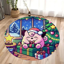 Load image into Gallery viewer, Pokemon Teppich mit Weihnachts Motiven im Retro Pixel Look