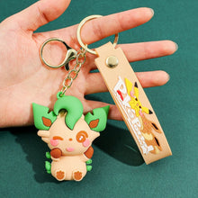 Load image into Gallery viewer, Farbenfrohe Evoli Eevee Evolution Keychains, Schlüsselanhänger, Flamara, Nachtara, Blitza, Aquana etc.