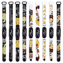 Load image into Gallery viewer, Pokemon Pikachu u. a. Digital Armbanduhr für Kinder