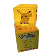 Load image into Gallery viewer, Pokemon Pikachu Nachtlicht Lampe in Würfelform (10*10*10cm)
