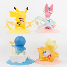 Load image into Gallery viewer, 4 Stk. Pokemon Figuren Set mit Pikachu, Feelinra Sylveon, Togepi und Piplup (8-10cm)