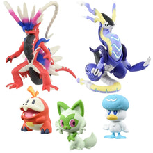 Lade das Bild in den Galerie-Viewer, Pokemon Figuren Skeledirge, Meowscarada, Quaquaval, Charcadet - Paldea Region