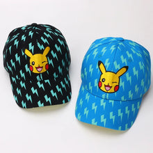 Lade das Bild in den Galerie-Viewer, Pokemon Pikachu Kinder Baseball Mütze in Blau, Gelb oder Schwarz