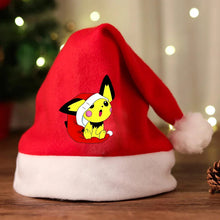 Load image into Gallery viewer, Weihnachtsmanmütze mit Pikachu oder Pokemon Motiv