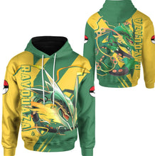 Load image into Gallery viewer, Pokemon Hoodie Pullover mit Rayquaza Motiv
