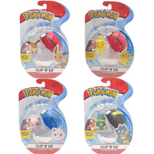 Load image into Gallery viewer, Wct Pokémon Clip'n Go Spielzeug Figure mit Pokeball Pummeluff