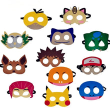 Load image into Gallery viewer, 12er Set Pokemon Masken für Feier, Geburtstag, Party, Fasching, Kostüme etc.