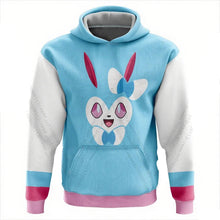 Load image into Gallery viewer, Feelinara Hoodie Sylveon Pokemon Pullover in Blau oder Pink