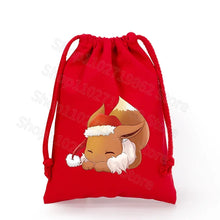 Load image into Gallery viewer, Weihnachtliche Pokemon Pikachu Tassche mit Kordel für Nikolaus, Weihnachten Geschenke etc.