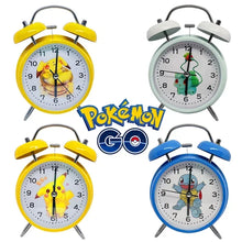 Load image into Gallery viewer, Klassischer Wecker mit Pikachu, Bisasam, Schiggy u. a. Motiv