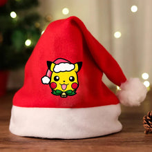 Load image into Gallery viewer, Weihnachtsmanmütze mit Pikachu oder Pokemon Motiv