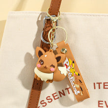 Load image into Gallery viewer, Farbenfrohe Evoli Eevee Evolution Keychains, Schlüsselanhänger, Flamara, Nachtara, Blitza, Aquana etc.