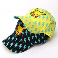 Lade das Bild in den Galerie-Viewer, Pokemon Pikachu Kinder Baseball Mütze in Blau, Gelb oder Schwarz