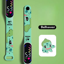 Load image into Gallery viewer, Bunte Pokemon LED Kinder Armbanduhren mit Farbdisplay