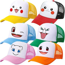 Load image into Gallery viewer, Fröhliche Baseball Caps mit Pokemon Pikachu Motiven für Kinder oder Erwachsene