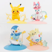 Load image into Gallery viewer, 4 Stk. Pokemon Figuren Set mit Pikachu, Feelinra Sylveon, Togepi und Piplup (8-10cm)