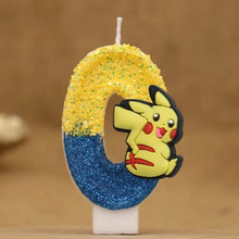 Lade das Bild in den Galerie-Viewer, Pokemon Geburtstagskerze mit Jahreszahl und Pikachu Motiv