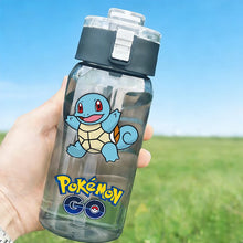 Load image into Gallery viewer, 600ml Pokémon Glurak, Pummeluff, Schiggy Wasserflasche Trinkflasche für Sommer und Freizeit