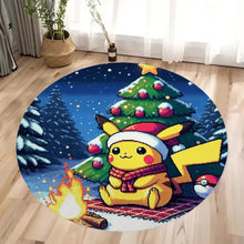 Load image into Gallery viewer, Pokemon Teppich mit Weihnachts Motiven im Retro Pixel Look