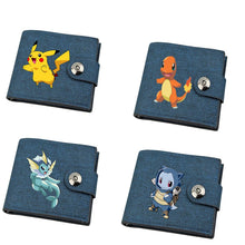 Load image into Gallery viewer, Canvas Portemonnaie mit Pokemon Motiven