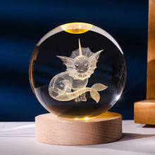 Lade das Bild in den Galerie-Viewer, Pokemon Kristallkugel mit LED Licht, Geschenkidee, viele Pokemon Motive