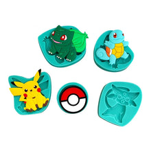 Load image into Gallery viewer, Pokemon Pikachu, Pokeball u. a. Silikon Formen zum backen etc.