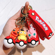 Load image into Gallery viewer, Pokeball mit Pokemon Figur Schlüsselanhänger Keychain