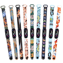 Load image into Gallery viewer, Pokemon Pikachu u. a. Digital Armbanduhr für Kinder