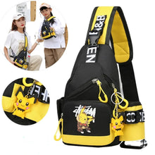 Lade das Bild in den Galerie-Viewer, Stylische Schultertasche für Kinder im Pikachu Look