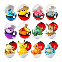 Lade das Bild in den Galerie-Viewer, 6er Set Große Pokebälle mit Pokemon Figuren Spielzeug