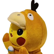 Load image into Gallery viewer, Pikachu Cosplay als Enton Plüsch Pokemon (ca. 20cm)