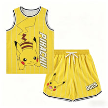 Load image into Gallery viewer, Pokemon Pikachu Sommer Shirt Tank Top mit kurzer Hose Shorts für Kids und Erwachsene
