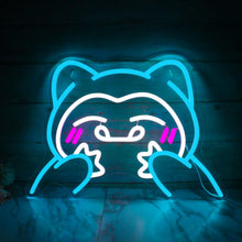 Lade das Bild in den Galerie-Viewer, Snorlax Relaxo LED Neon Wandlampe Pokemon Wand Deko