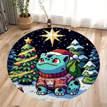 Load image into Gallery viewer, Pokemon Teppich mit Weihnachts Motiven im Retro Pixel Look