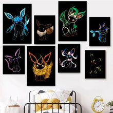 Load image into Gallery viewer, Abstrakte Pokemon Evoli Entwicklungen Poster Wand Dekoration