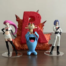 Lade das Bild in den Galerie-Viewer, Team Rocket Figuren Set mit Jessie, James, Mauzi und Woingenau