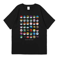 Load image into Gallery viewer, Pokémon T-Shirt mit Poké Ball Sammlung