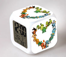 Load image into Gallery viewer, Pokemon Anime Wecker mit LED und Alarm Funktion in vielen Motiven