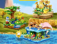 Load image into Gallery viewer, Pokémon Baustein Spielzeug Sets (Pikachu Sonnenblume, Enton und Flegmon oder Pikachu und Plinfa)