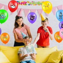 Load image into Gallery viewer, 28 bunte Pokemon Luftballons für Geburtstag, Feier, Deko, Kindergeburtstag