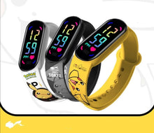 Load image into Gallery viewer, Pikachu Kinder Armbanduhren mit Farb Display